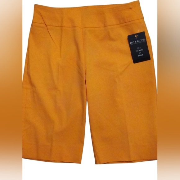 Zac & Rachel Pants - Zack & Rachel - Bike Shorts, No Pockets. Orange Crush, Size 6, Lots Of Stretch